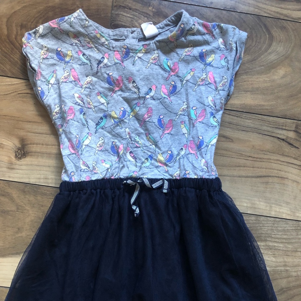 Gap size 5 bird navy blue tutu dress